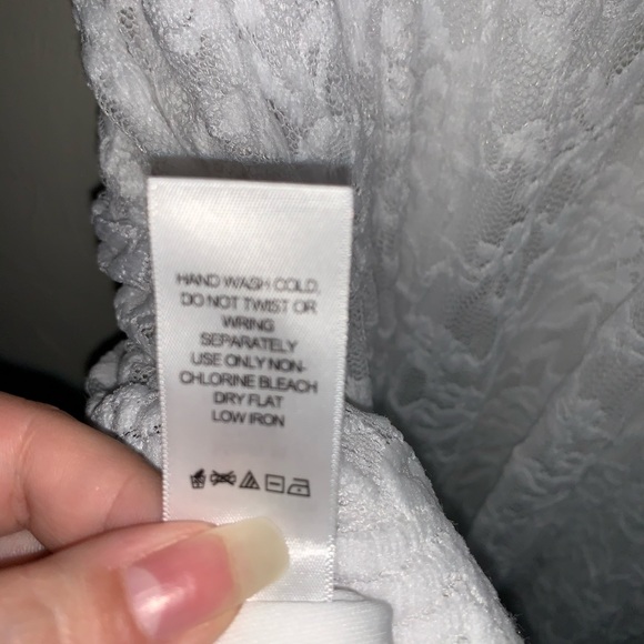 Roaman’s Lace Midi Wrap Dress with Ruffle Hem - Picture 9 of 11